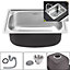 Deep Single Bowl Stainless Steel Catering Inset Kitchen Sink and Drainer 520mm x 380mm