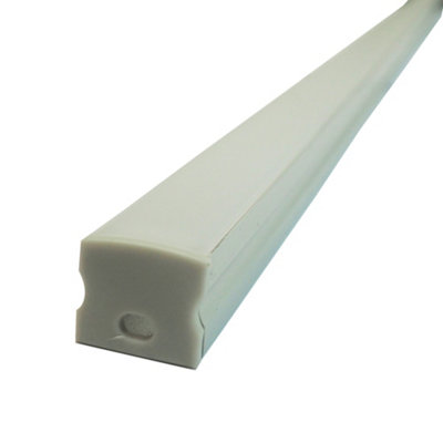 Deep Surface Mounted LED Profile Kit 1M - Aluminium Extrusion with Opal ...