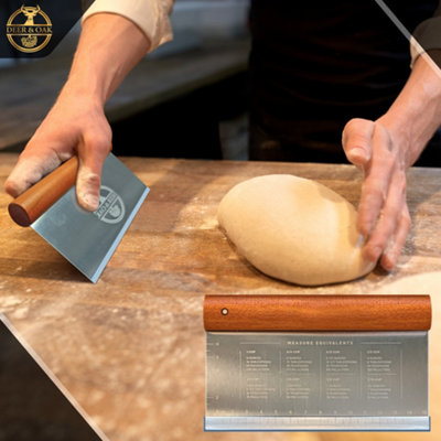 IGNITE LIFESTYLE 3-in-1 Pizza Peel Set - 12x14 Inch Aluminum Peel, Rocker Cutter & Pastry Brush