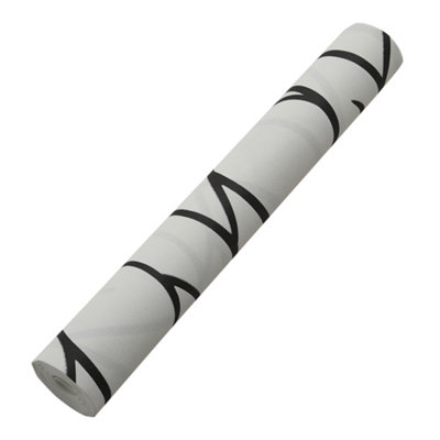 Deerskin Velvet Non-Woven Nordic Geometric Pattern Wallpaper Roll 950cm L x 53cm W