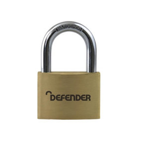 DEFENDER - Brass Padlock 50mm Keyed Alike