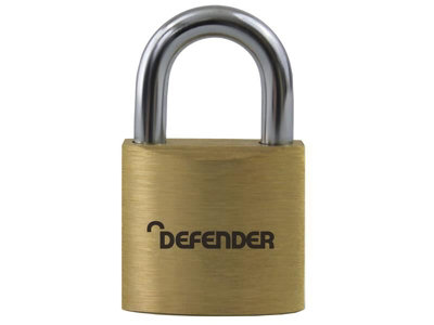 DEFENDER - Brass Padlock 60mm Keyed Alike