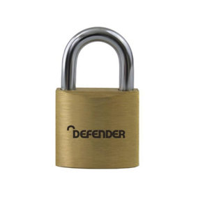 DEFENDER - Brass Padlock 60mm Keyed Alike