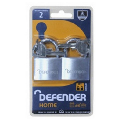 Defenders Aluminium Padlock (Pack of 2) Silver (40mm) Price Comparisons | Compare The Build