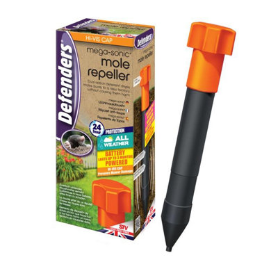 Defenders Mega Sonic Mole Repeller Black/Orange (One Size)