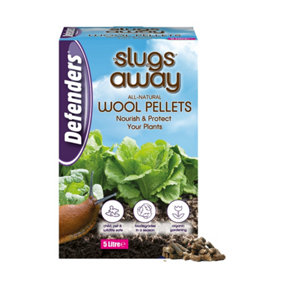 Defenders Slugs Away Wool Pellets 5L Natural, Poison Free Slug Deterrent