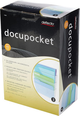 Deflecto - Clear Acrylic Wall Mounted A4 Unbreakable Docupocket ...