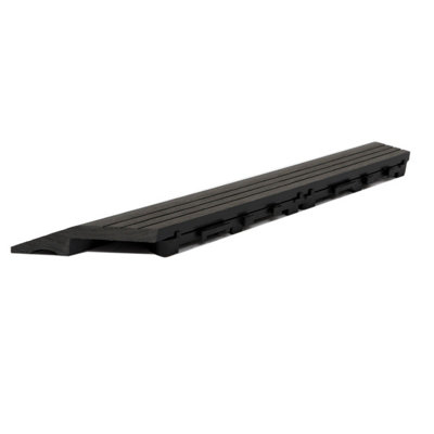 Dekco 1 Piece Black Composite Interlocking Right Edging Tile 37cm x 7cm