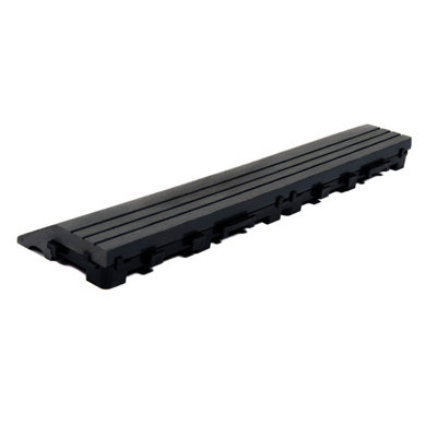 Dekco 1 Piece Black Composite Interlocking Straight Edging Tile 30cm x 7cm