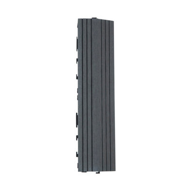 Dekco 1 Piece Grey Composite Interlocking Straight Edging Tile 30cm x 7cm