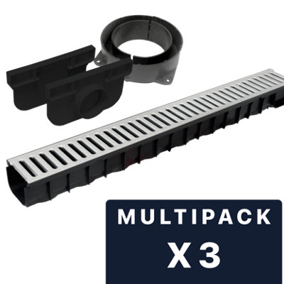 DekDrain A15 Galvanised Channel Pack of 3