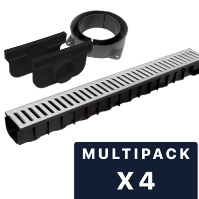 DekDrain A15 Galvanised Channel Pack of 4