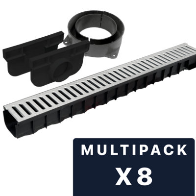 DekDrain A15 Galvanised Channel Pack of 8