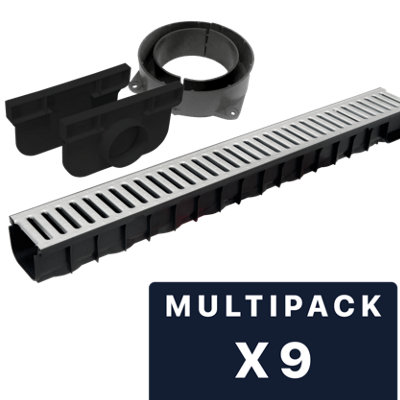 DekDrain A15 Galvanised Channel Pack of 9