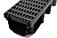 DekDrain Eezee with PVC Grating B125 Grid Black (1000x131x98mm) Pack of 14