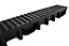 DekDrain Eezee with PVC Grating B125 Grid Black (1000x131x98mm) Pack of 3