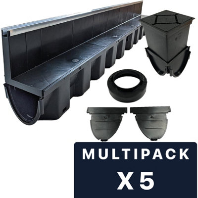 DekDrain Slot Drain Metal Edge Pack of 5