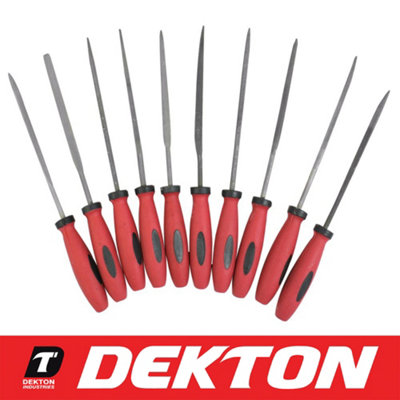 Dekton 10pc Mini Needle File Set Precision Micro Files Craft Work Jewellery