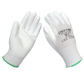 Dekton 12 Pack Decorators Pu Coated Gloves, Size 8/M Cat11, En388