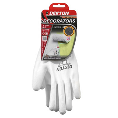 Dekton 12 Pack Decorators Pu Coated Gloves, Size 9/L  Cat11, En388