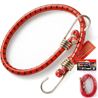 Dekton 12mm Elastic Stretch Bungee Cords Hooks Cables Tie Down Straps Rope 36"