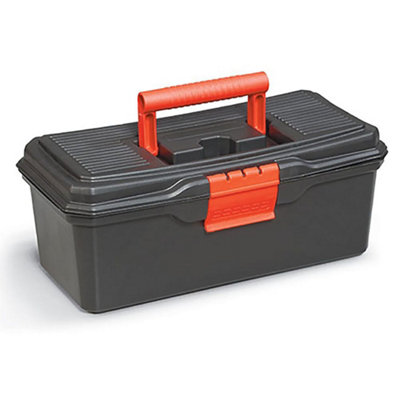 Dekton 13 Inch ToolBox Storage Case Removable Tray Carry Handle DIY Organiser