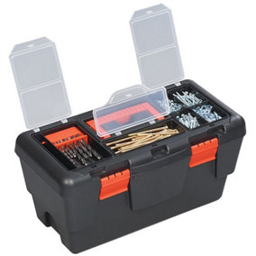 Dekton 19 Inch ToolBox Storage Case Removable Tray Carry Handle DIY Organiser