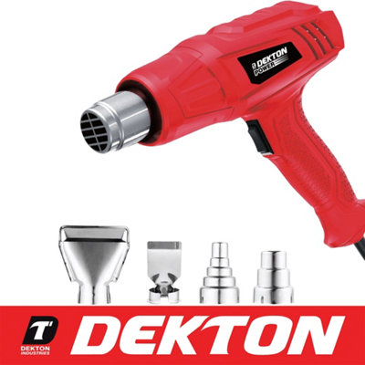 Dekton 2000W Hot Air Heat Gun Professional Paint Stripper With 4Pc Accessories