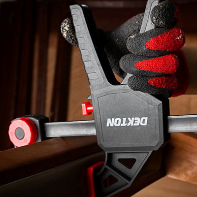 thumbnail image 2 of Dekton 2pc Quick Grip Speed Ratchet Vice Bar Clamps Set – 300mm Rapid Clamp (12 Inch) 2 of 4