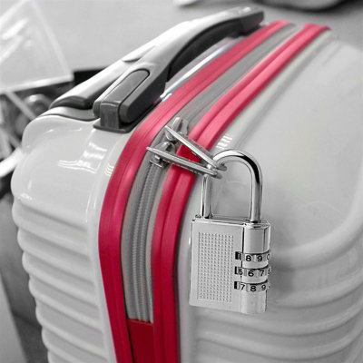 Dekton 3 Digit Combination Security Padlock Safe Luggage School Gym Locker Lock