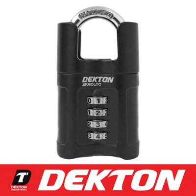 Dekton 3 Digit Zinc Alloy Combination Security Padlock Safe Outdoor Lock