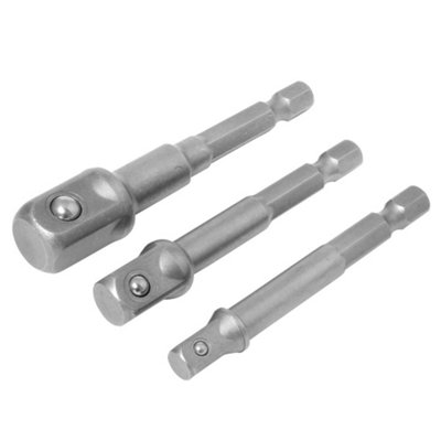 Dekton 3pc ,1/4' 3/8'' & 1/2'' Socket Adaptor set,1/4" hexagonal shank