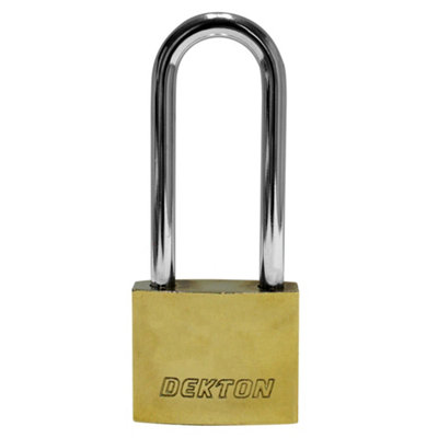 Dekton 40mm Long Shackle Titanium Iron Padlock, 3 Keys