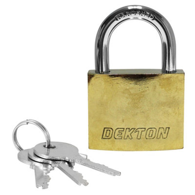 Dekton 40mm Titanium Iron Padlock, 3 Keys.