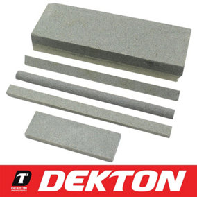 Dekton 5 Piece Sharpening Stone Set Scissors Tools Chisel Shears Aluminium Oxide