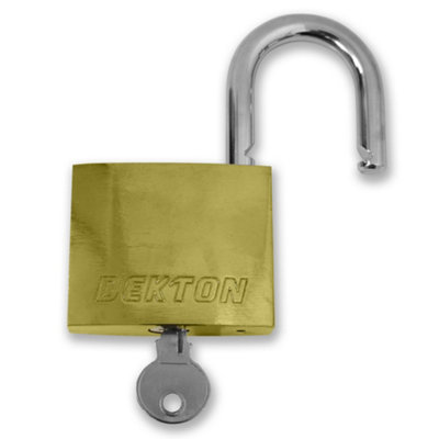 Dekton 50mm Titanium Plated Iron Padlock, 3 Keys