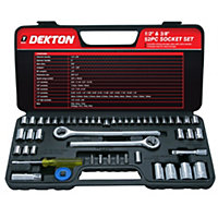 Dekton 52pc 1/4 3/8 1/2 inch Socket Set