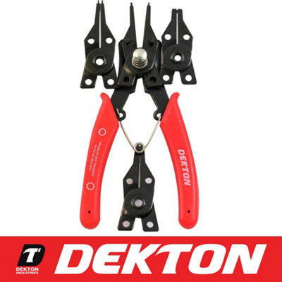 Dekton 5pc Circlip Internal External Plier Snap Ring Tool Set Anti Slip