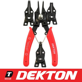 Dekton 5pc Circlip Internal External Plier Snap Ring Tool Set Anti Slip