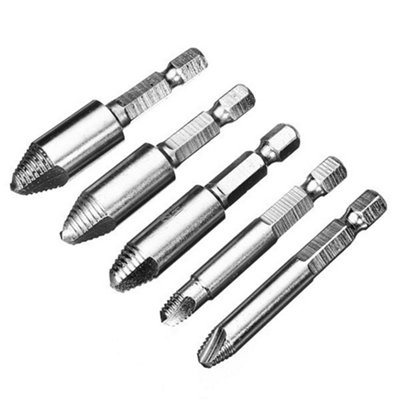 Dekton 5pc Screw Bolt Extractor Set ,Sizes 0, 1, 2, 3, 4. DIY at B&Q