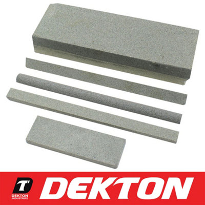 Dekton 5pc Sharpening Stone Set Scissors Tools Chisel Shears Aluminium Oxide