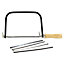 Dekton 6 Coping Fret Saw Wooden Handle Steel Metal Frame With 5 Blades