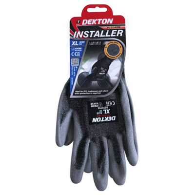 Dekton 6 Pack Installer Pu Coated Gloves Size 10/Xl Cat11, En388