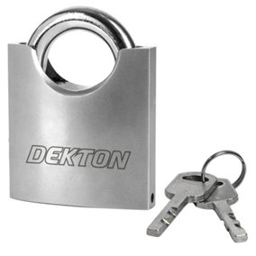Dekton 60mm Closed Shackle Padlock Hardened Steel, 3 Keys