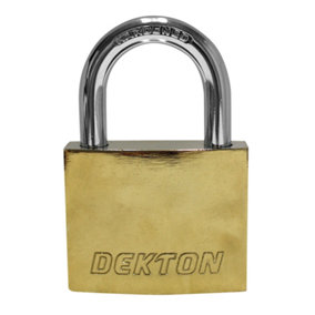 Dekton 60mm Titanium Plated Iron Padlock, 3 Keys