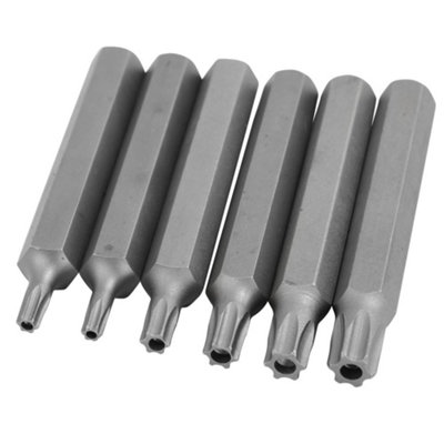 Llaves Torx Macho Dekton Juego De 6 Llaves Torx De Seguridad (Antimanipulación) Dekton 75mm - Tamaños T20, T25, T30, T40, T45, T50 Herramientas Torx Dekton - Foto 3