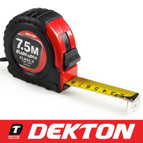 7.5m Tape Measure Hard Metric Measuring Tape Retractable Impact Resistant  Plastic Case