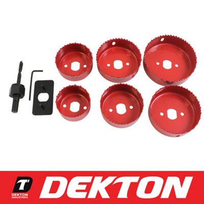 DEKTON 9PC DOWN LIGHTS HOLE DRILL CUTTER SAW HOLESAW SET 51MM 60MM 65MM ...