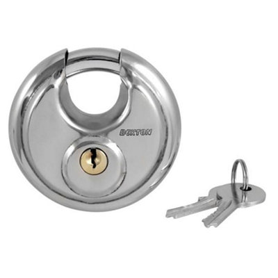 Dekton DT70152 70mm Stainless Steel Discus Padlock Includes 2 Extra Keys