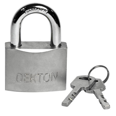 Dekton DT70184 50mm High security Snap Shut Satin Padlock